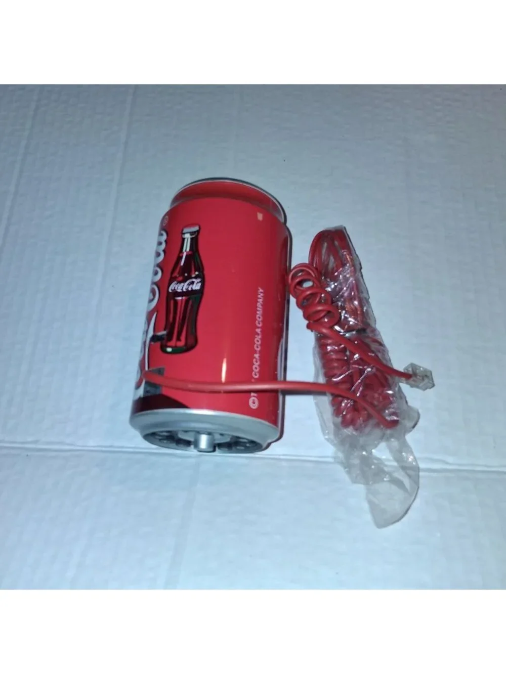 Coca-Cola Can Shaped Landline Phone push button/Dial Red Vintage Style